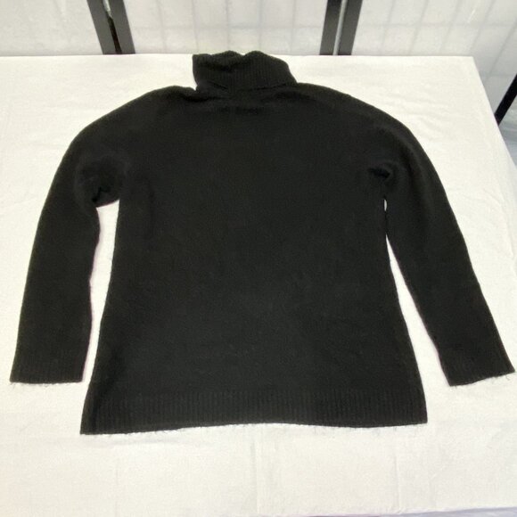 Calvin Klein Turtleneck Fuzzy Soft Knit Pull Over Sweater Black L Long Sleeve - Picture 9 of 13